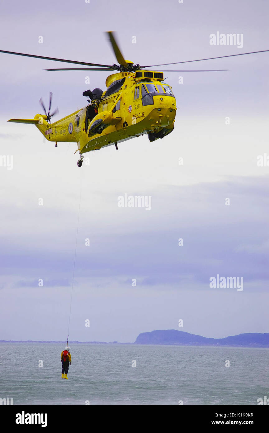 Beaumaris Lifeboat Day Rescue demonstration Stock Photo