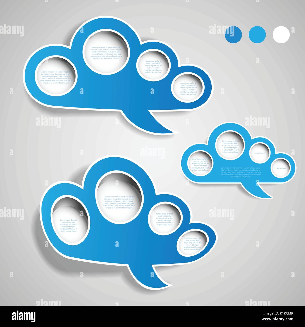 Abstract Blue Cloud Shaped Paper Cut Speech Bubble Concept - Clip-Art ...