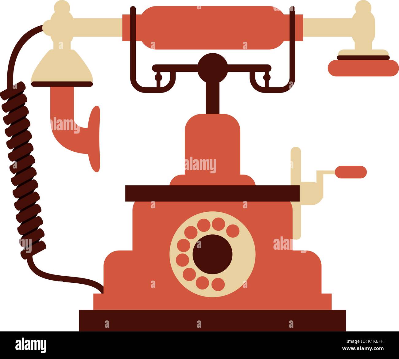 vintage rotary phone icon image vector illustration design Stock Vector ...
