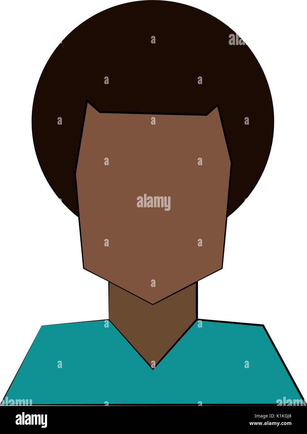 dark skin man portrait avatar icon image vector illustration design ...