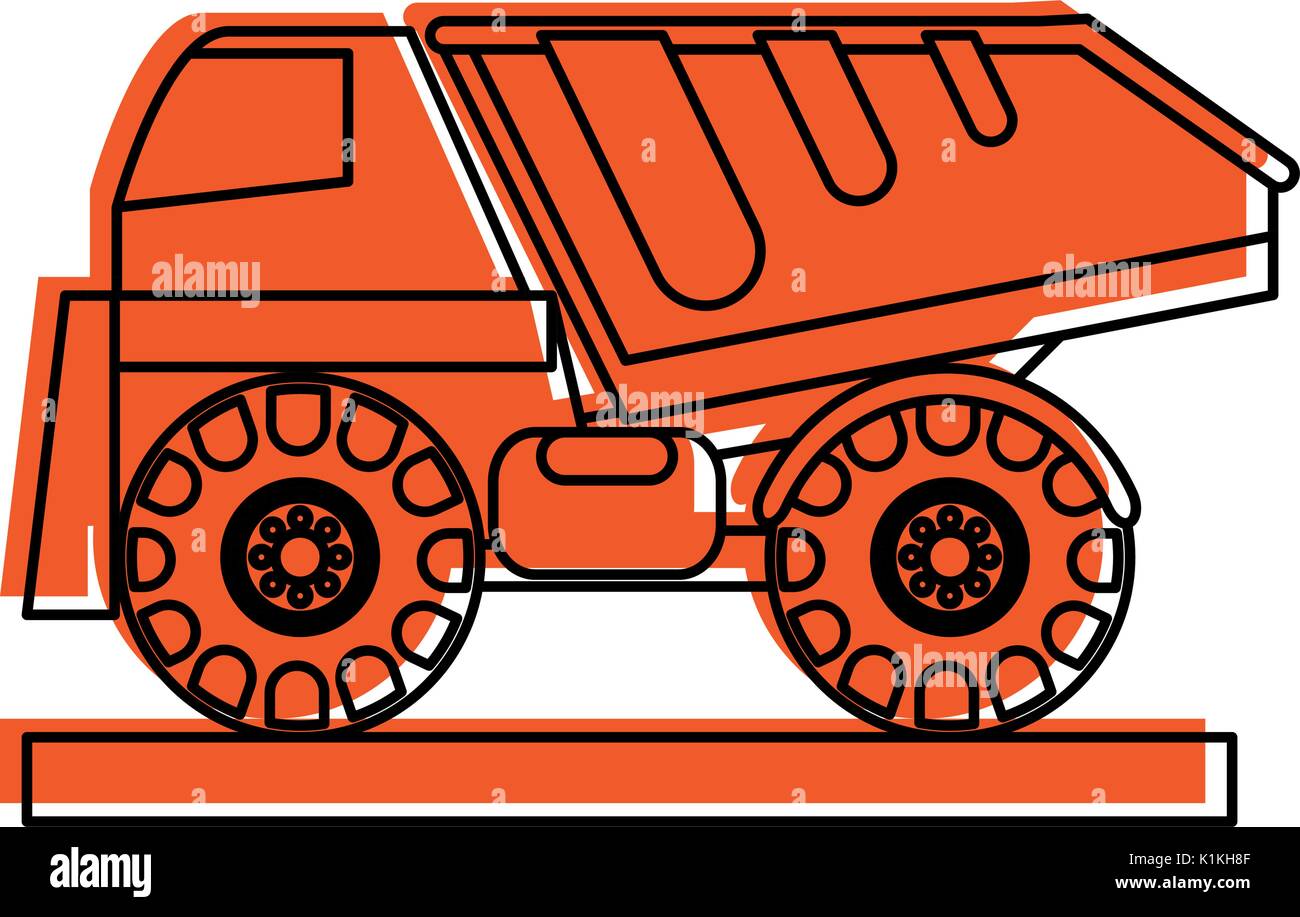 dump truck construction heavy machinery icon image vector illustration ...