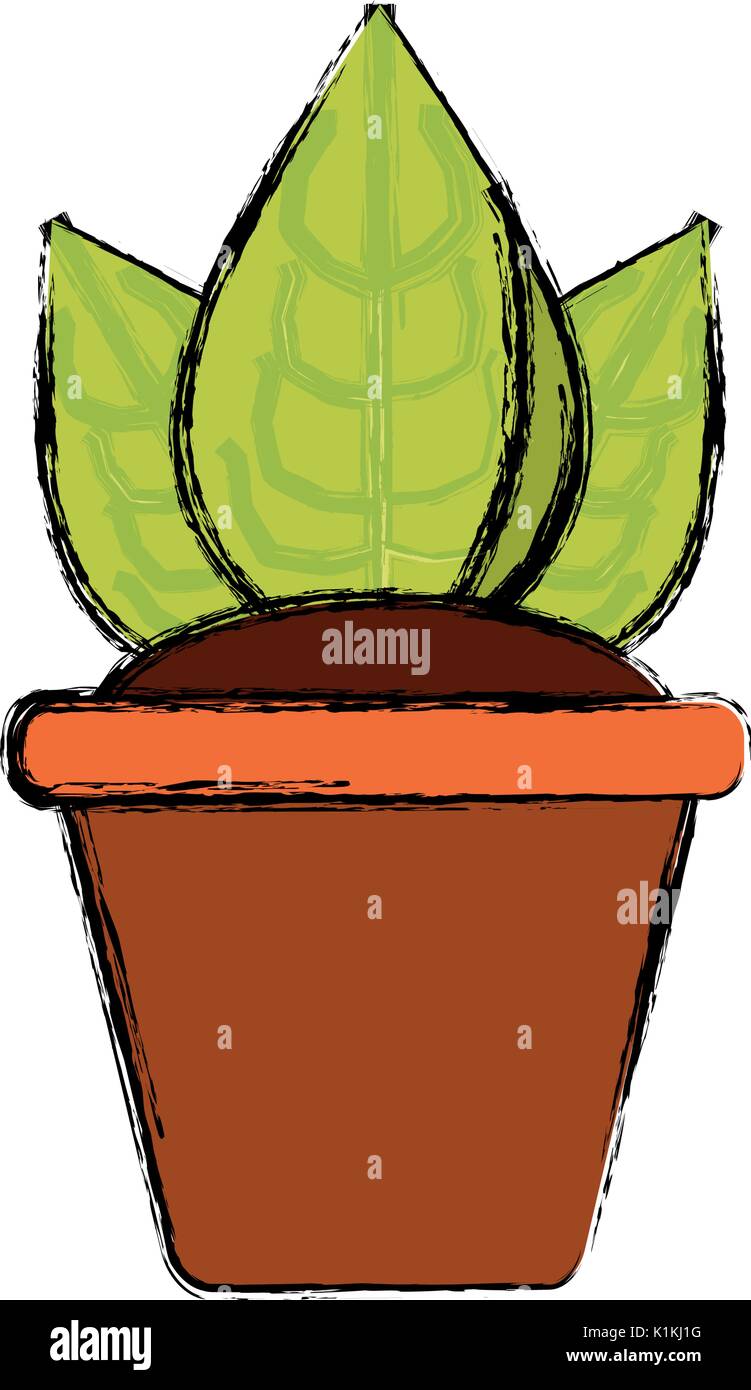 Plant in pot Stock Vector Image & Art - Alamy