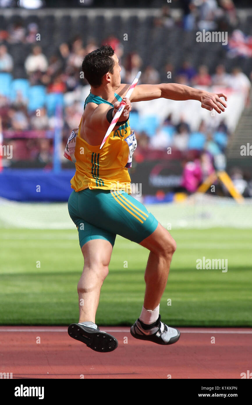 Cameron CROMBIE of Australia in the Men's Javelin Throw F38 Final at