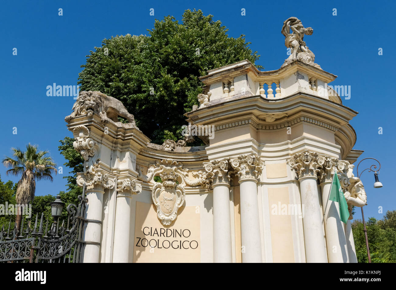 Entrance to Bioparco di Roma, zoo in Rome, Italy Stock Photo