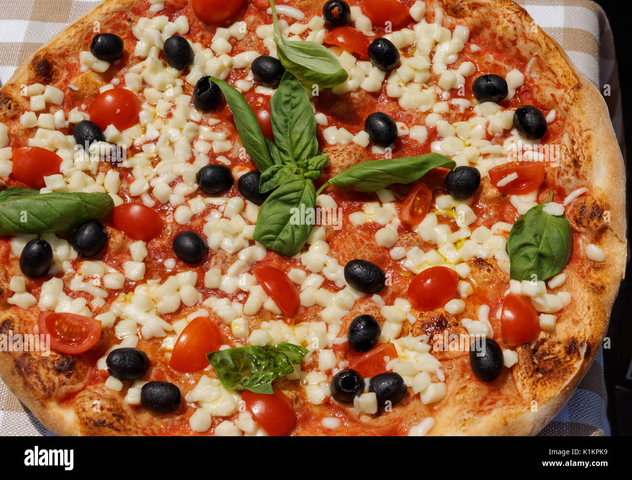 Traditional Italian pizza, Rome, Italy Stock Photo