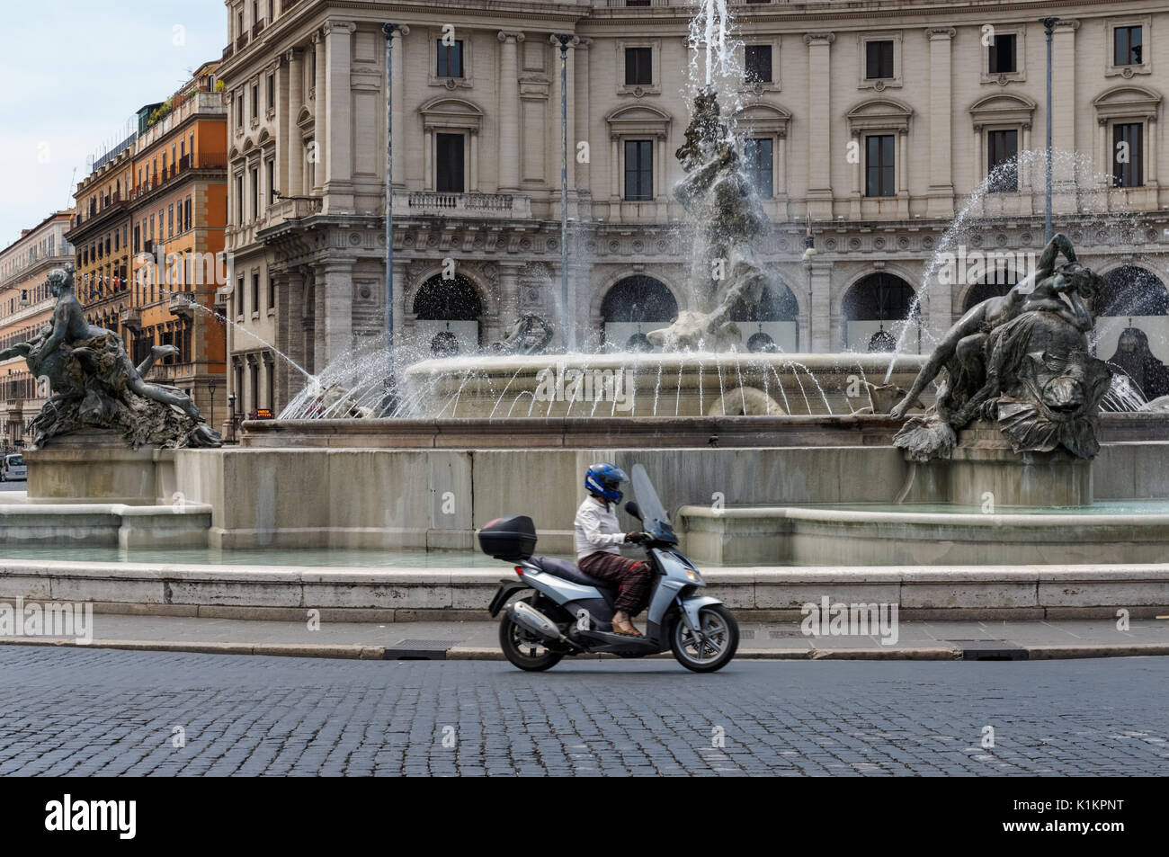 Moped Rome Person on moped hi-res stock photography and images - Alamy