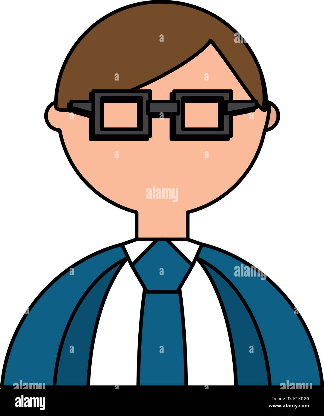 Man geek cartoon icon vector illustration graphic design Stock Vector ...