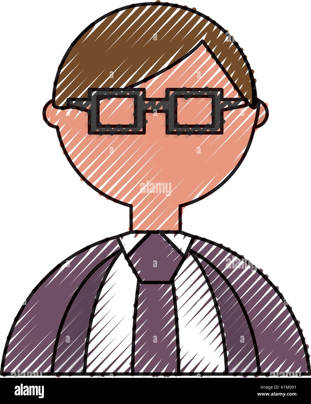 Man geek cartoon icon vector illustration graphic design Stock Vector ...