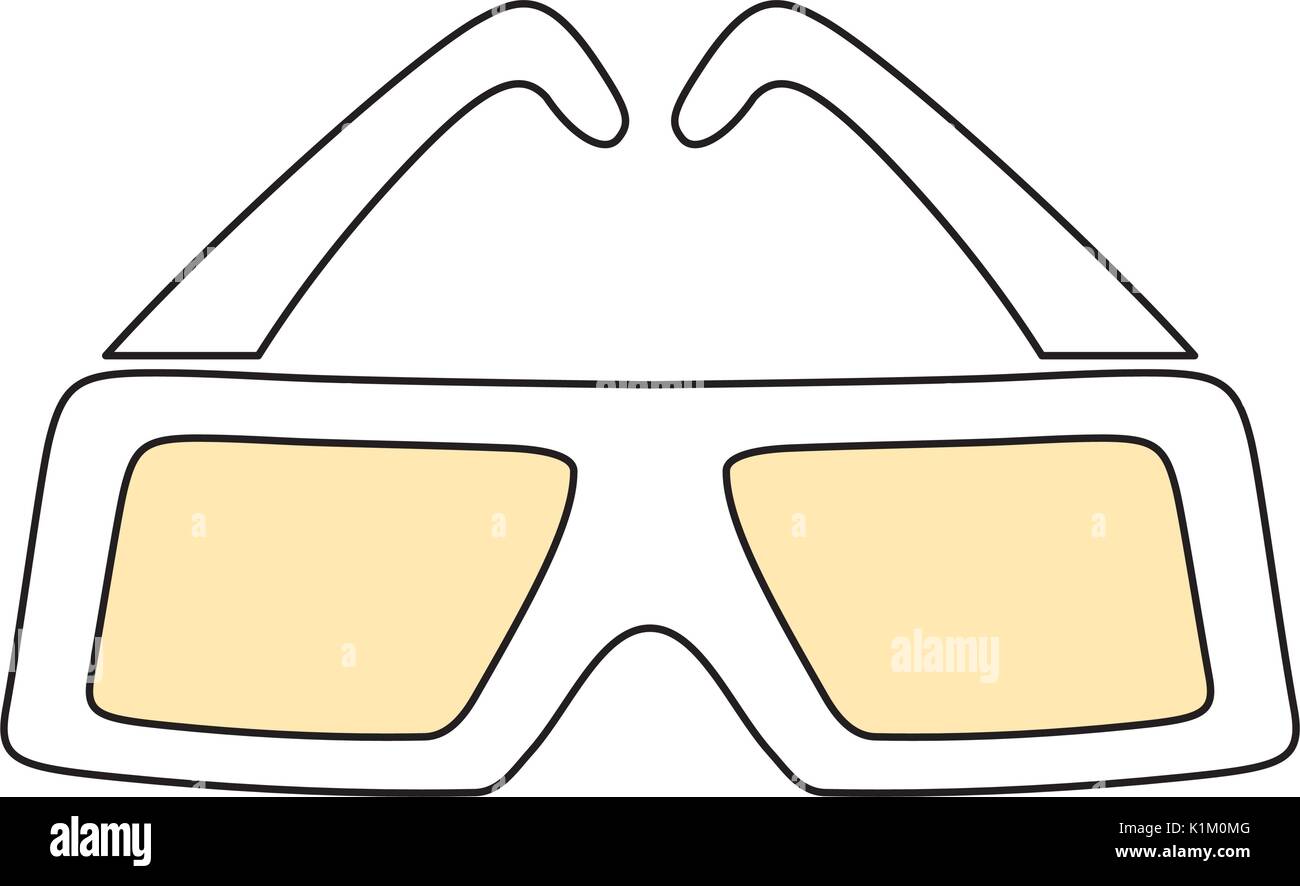 Cinema 3d glasses icon vector illustration graphic design Stock Vector
