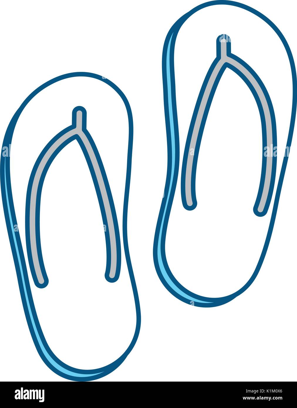 Summer flip flops icon vector illustration graphic design Stock Vector ...