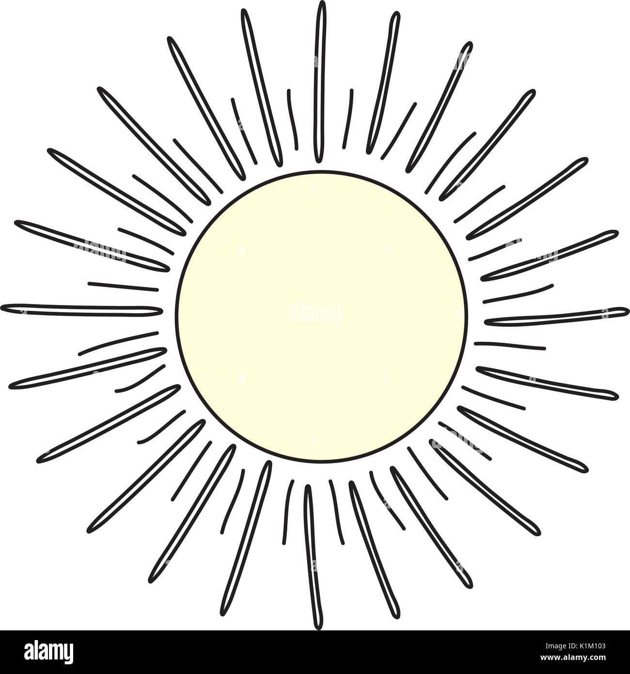 Sun isolated symbol icon vector illustration graphic design Stock Vector