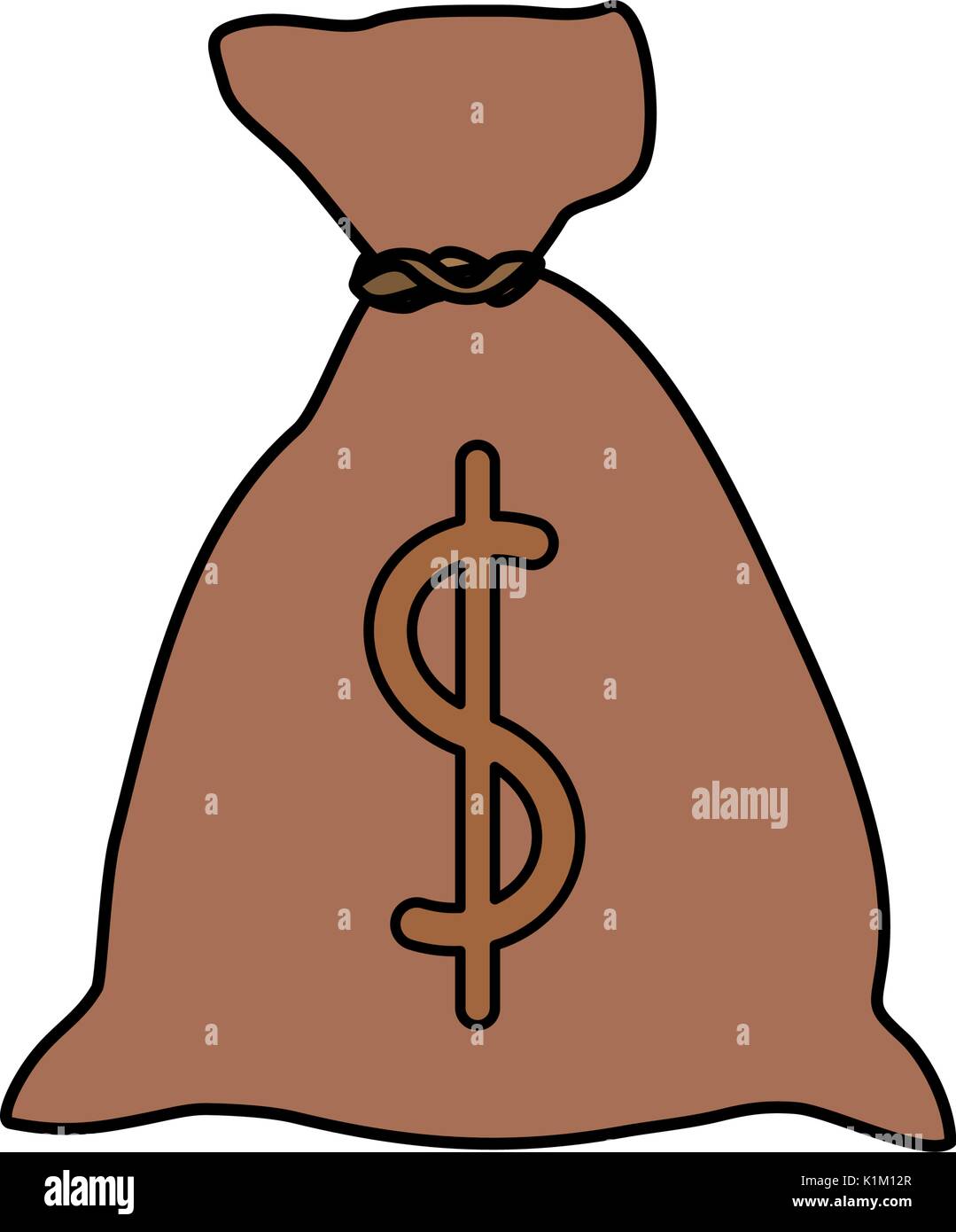 Money bag symbol icon vector illustration graphic design Stock Vector