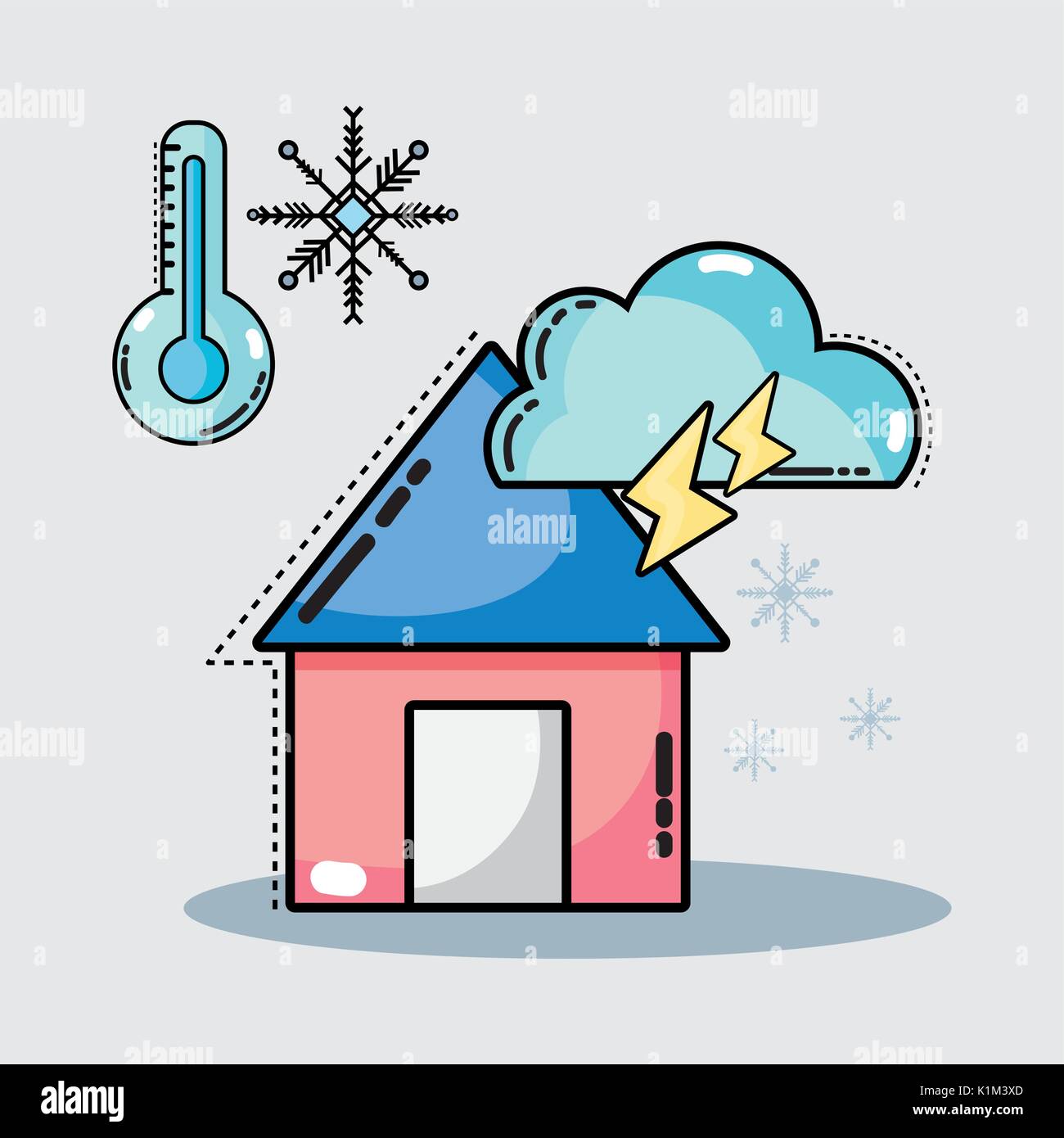 natural weather condition and diferents temperature Stock Vector