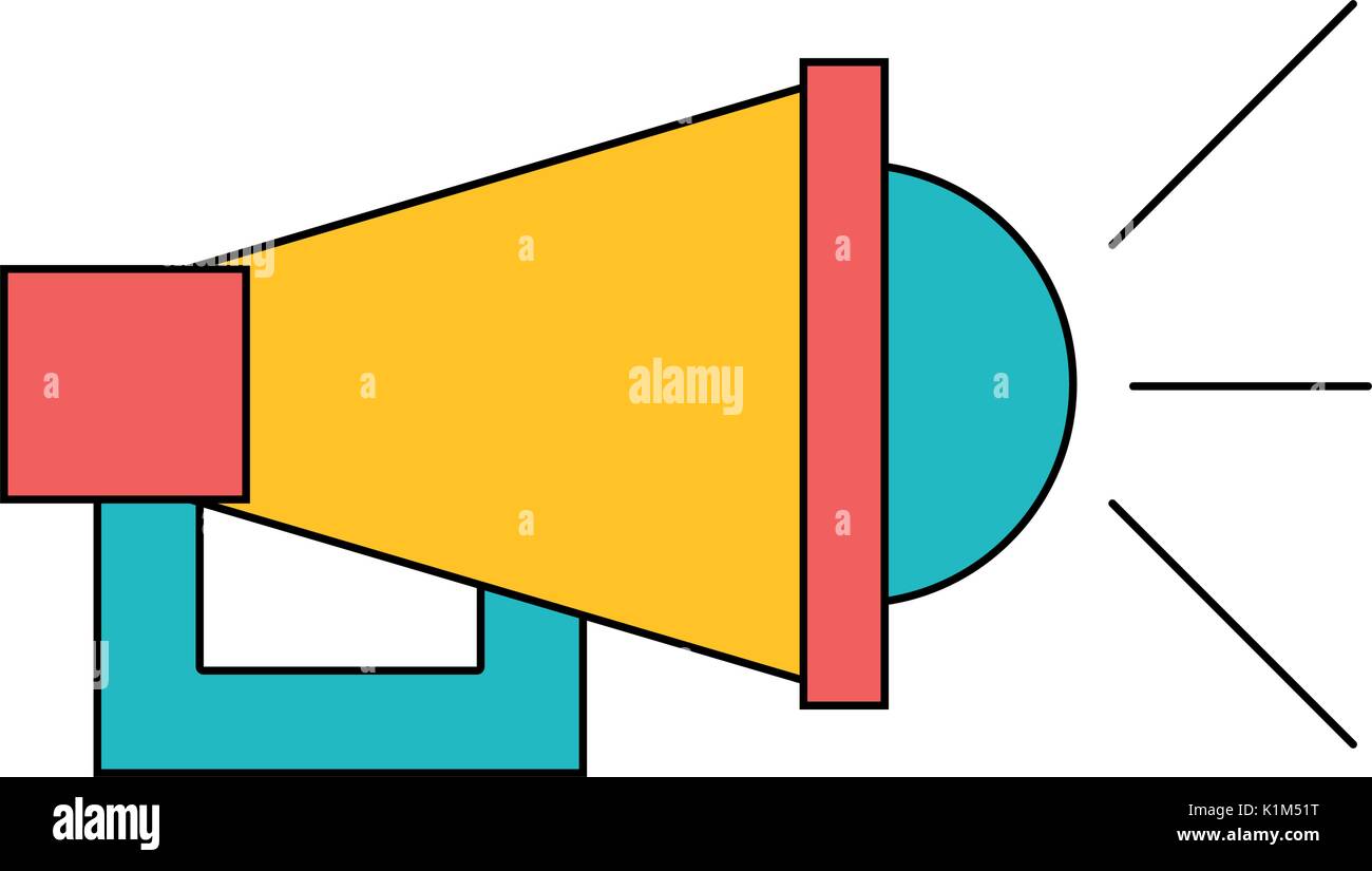 Commmunication Megaphone megaphone to communication mesage in the public Stock Vector Image ...
