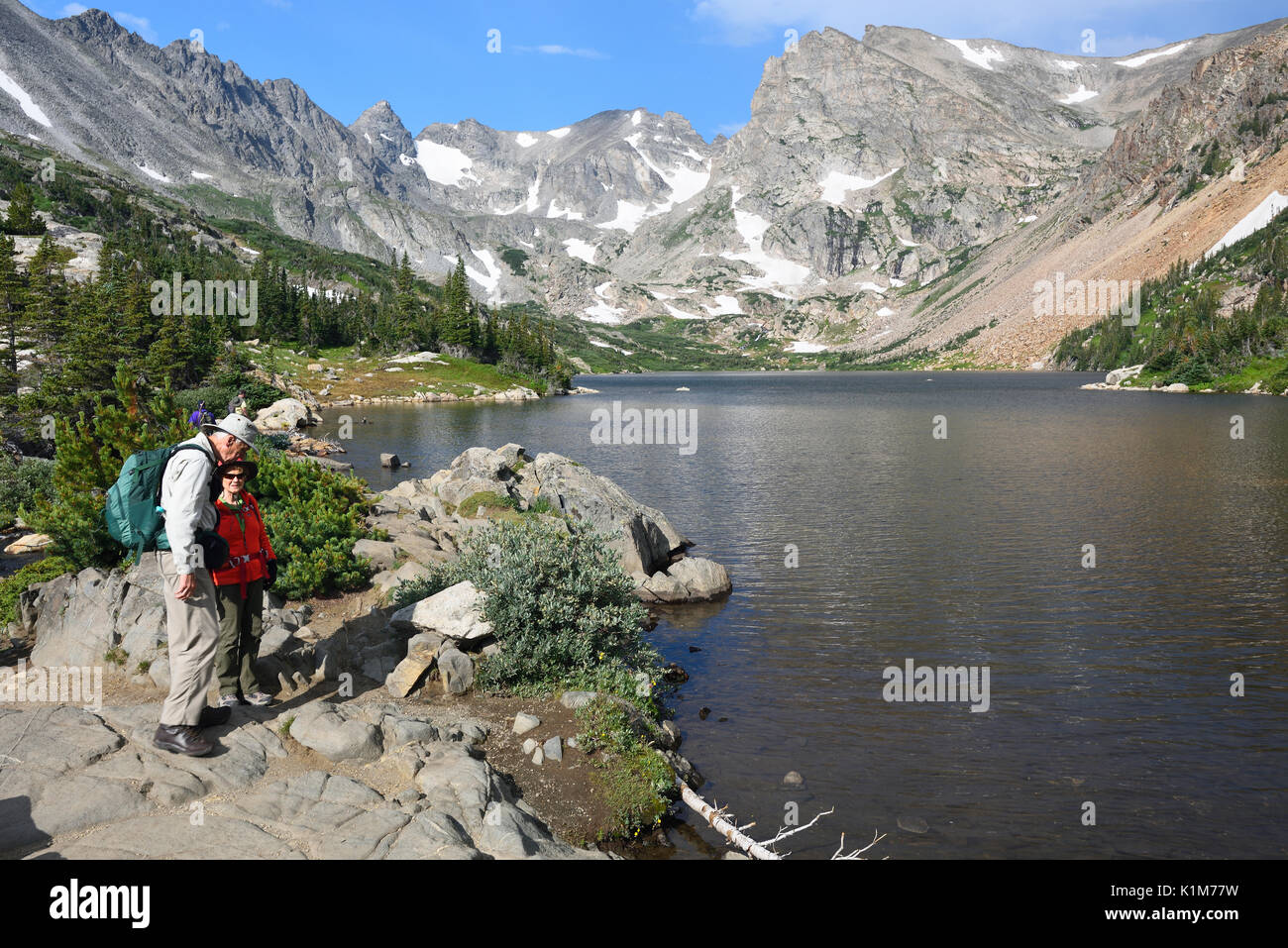 Lake Isabelle, Indian Peaks Wilderness, Roosevelt National Forest, Colorado, USA Stock Photo