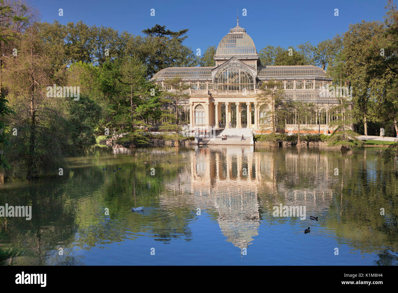 Cristal palace Palacio de Cristal, Retiro Park, Parque del Buen Retiro, Madrid, Spain Stock Photo