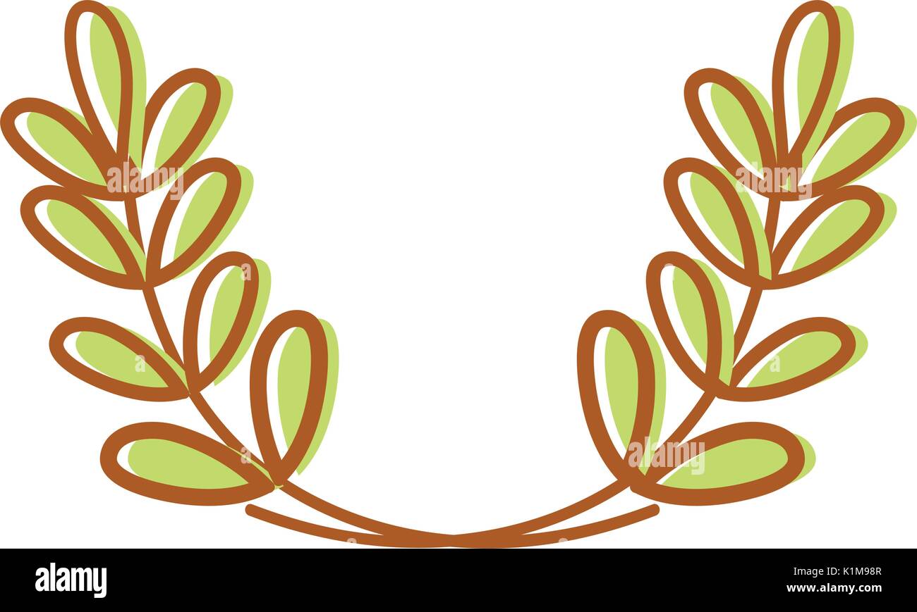 branches with leaves natural plant design Stock Vector Image & Art - Alamy