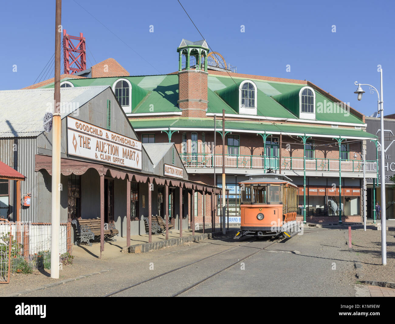 Kimberley Mine Museum, tram in open-air museum, old mining town, Big Hole,  Kimberley, North Cape, South Africa Stock Photo - Alamy