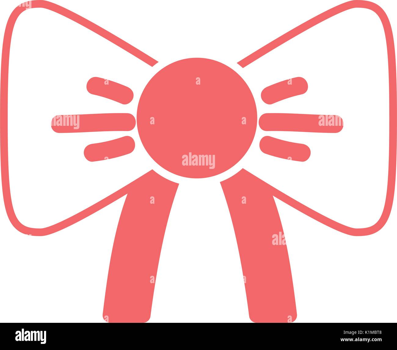 silhouette nice ribbon bow decoration design Stock Vector Image & Art ...