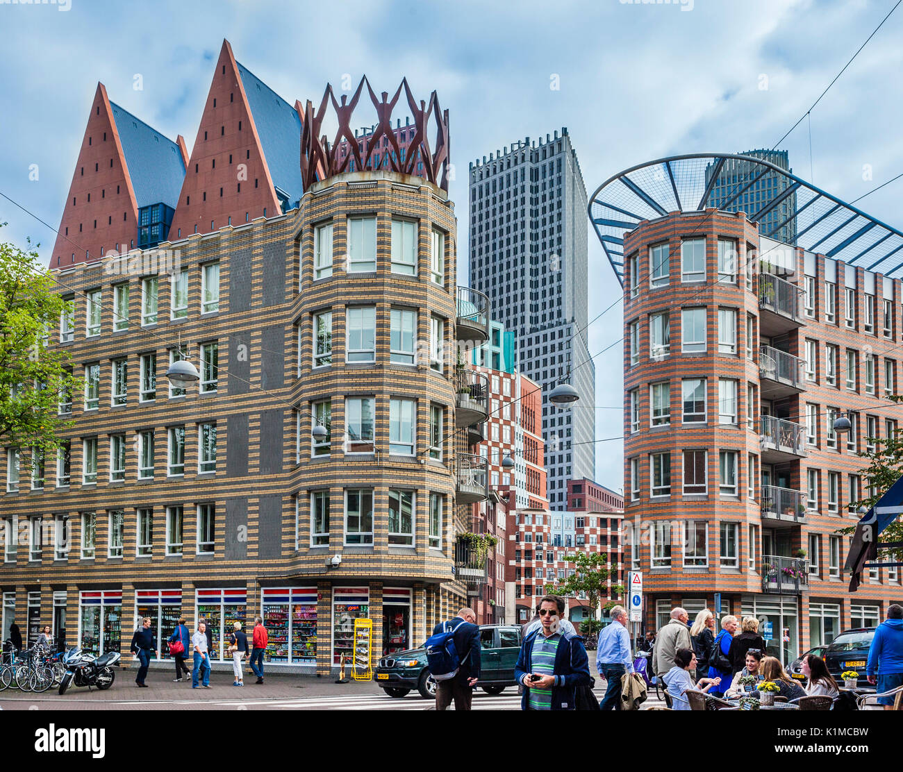 Netherlands, South Holland, The Hague (Den Haag),  large scale urban development, view of Calliopestraat, seen from Herengracht and Fluwelen Burgwal,  Stock Photo