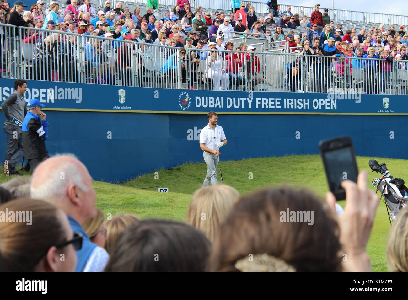 Jamie Dornan at the Irish Open 2017 Stock Photo
