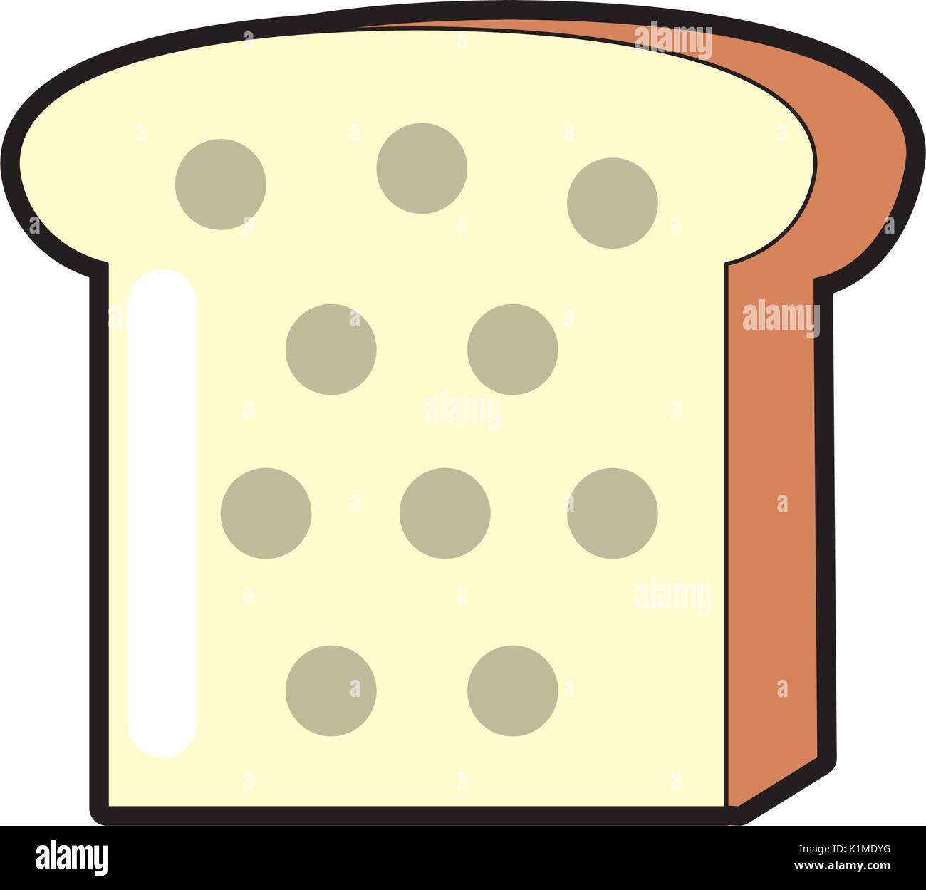 delicious slice bread food nutriion Stock Vector Image & Art - Alamy