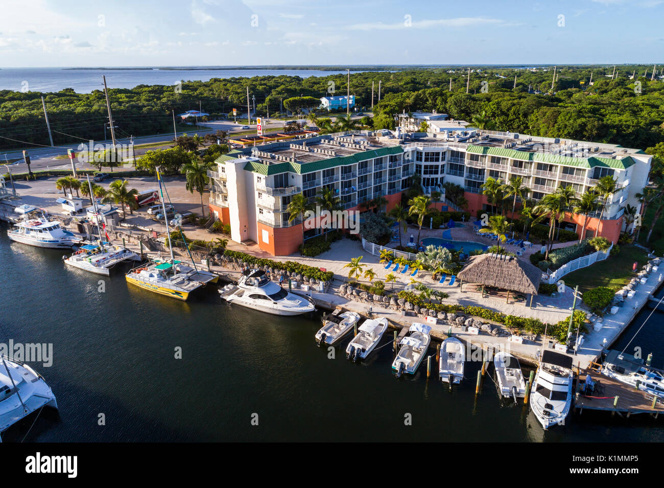 Florida,Florida Keys,Upper,Key Largo,canal,boats,marina,Courtyard by