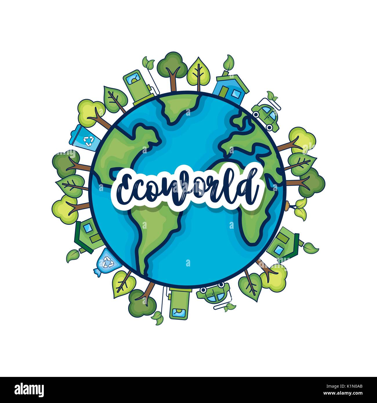 ecology earth planet to environment care Stock Vector Image & Art - Alamy