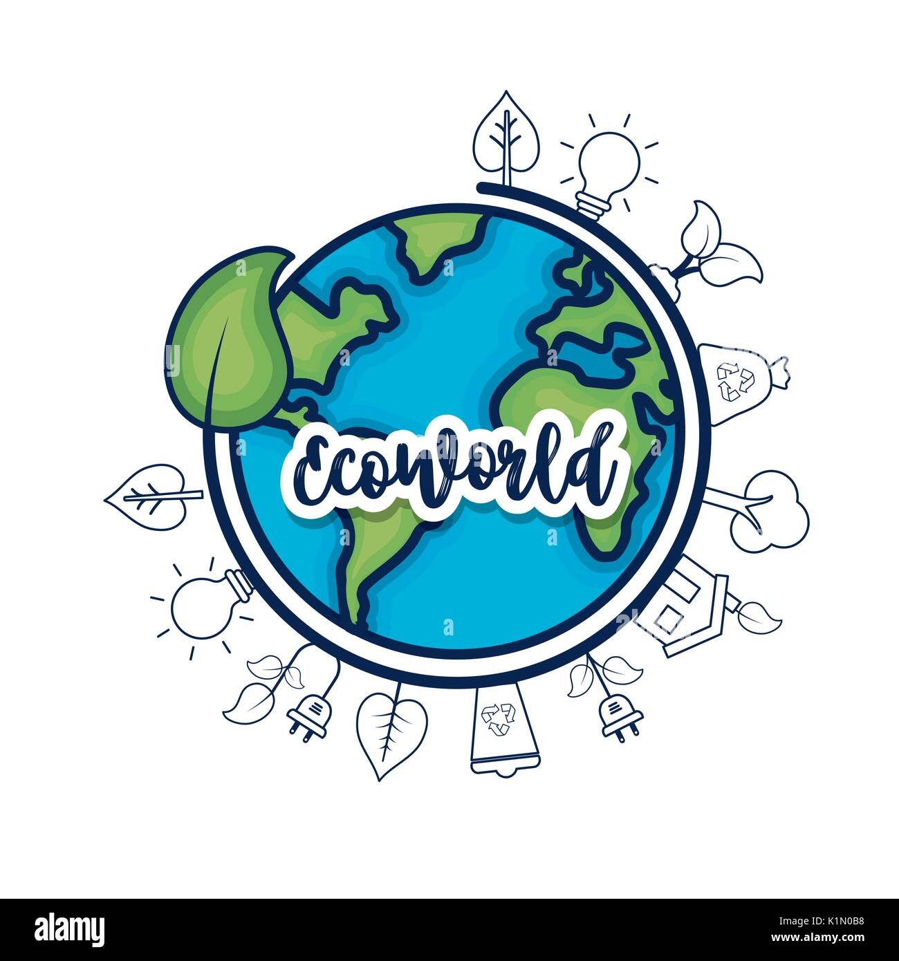 ecology earth planet to environment care Stock Vector Image & Art - Alamy