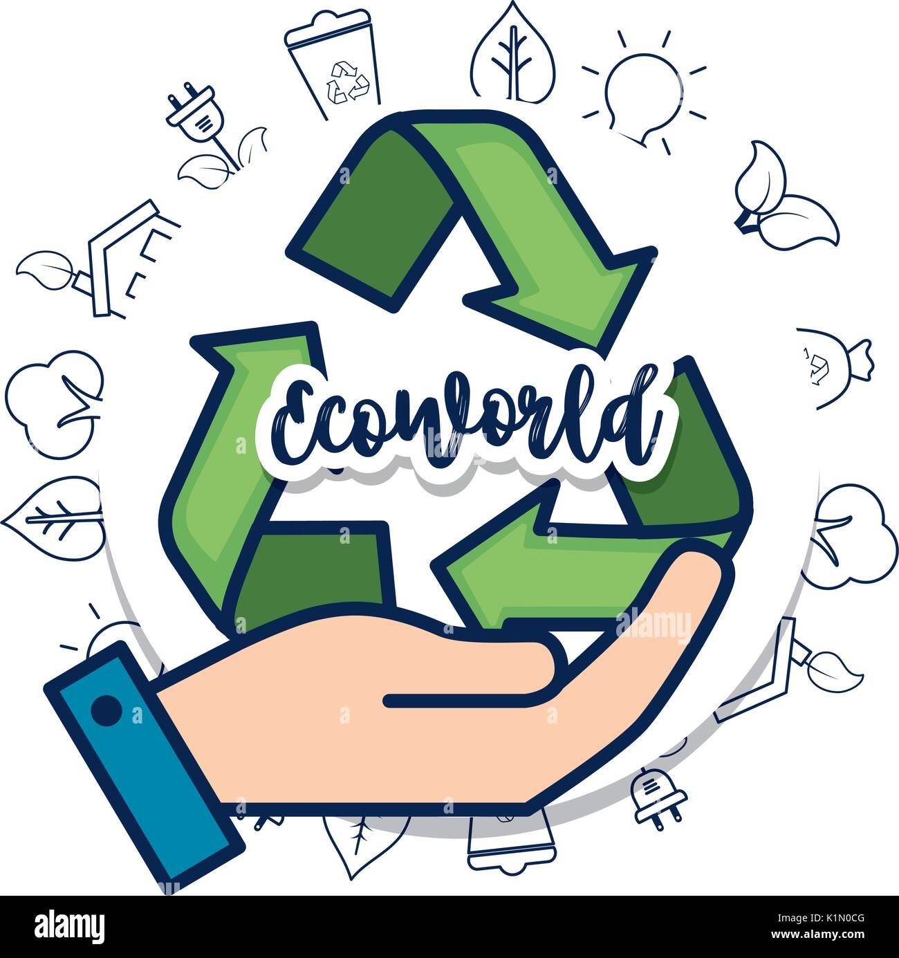 ecology conservation to natural environment protection Stock Vector ...
