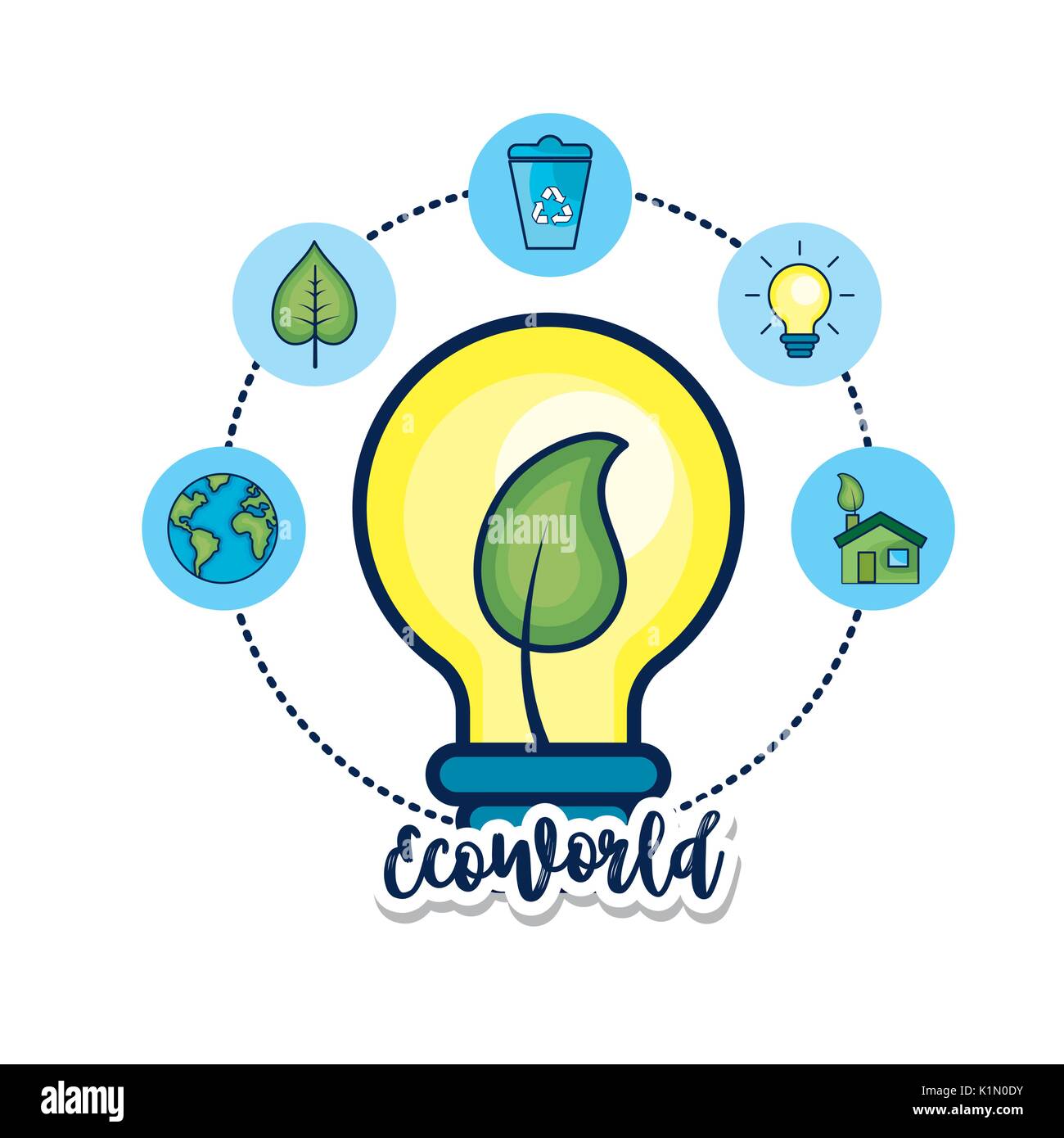 set ecology to natural environment care Stock Vector Image & Art - Alamy