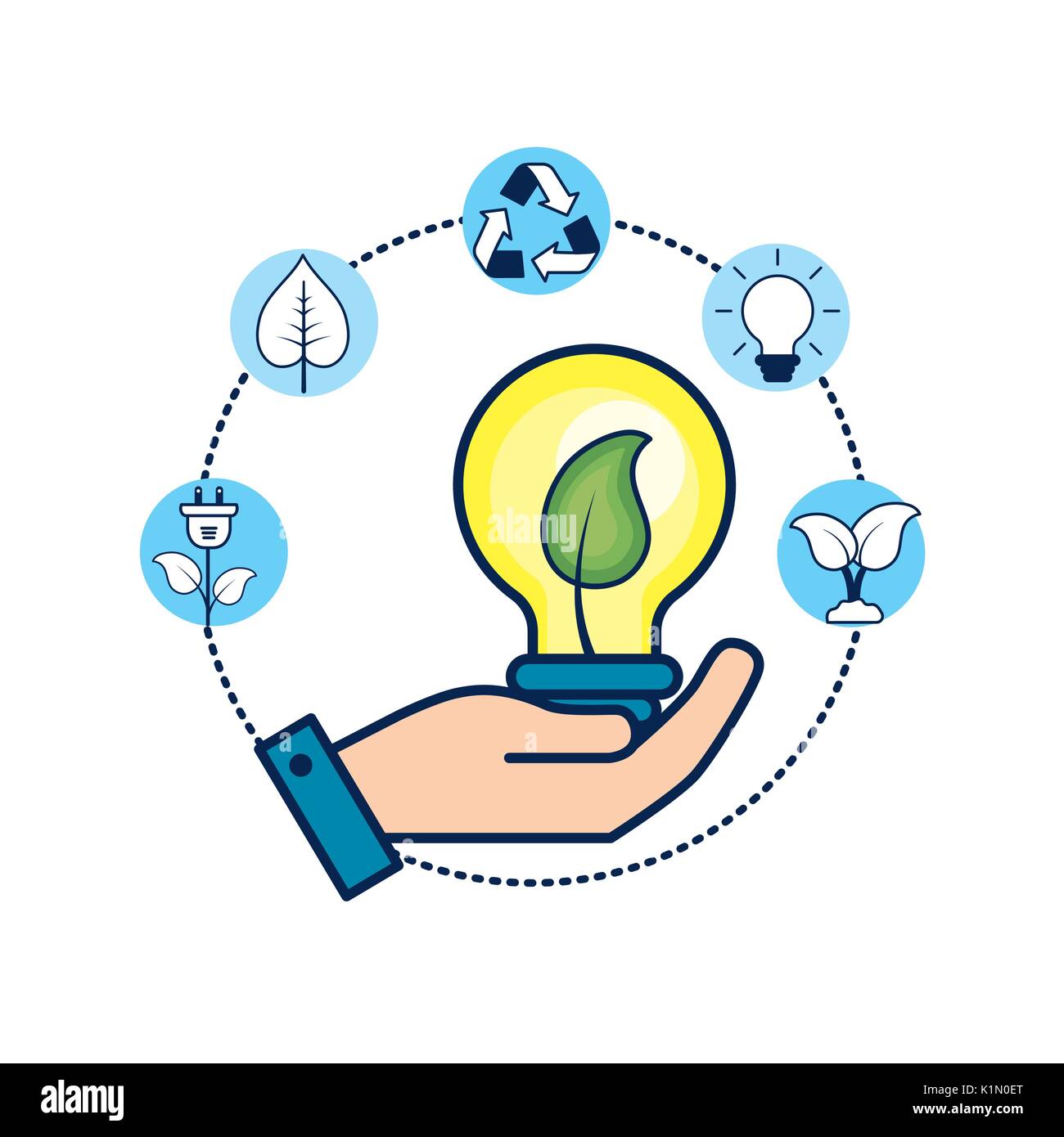 set ecology to natural environment care Stock Vector Image & Art - Alamy