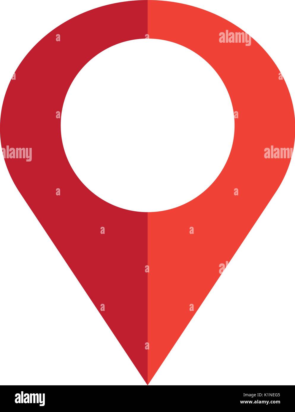 Location red icon vector. Pin sign Isolated on white background ...