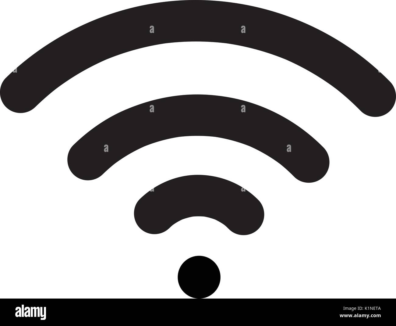 WIFI icon vector, Wireless internet sign isolated on white background, Flat style for graphic and web design or template or pattern. Stock Vector