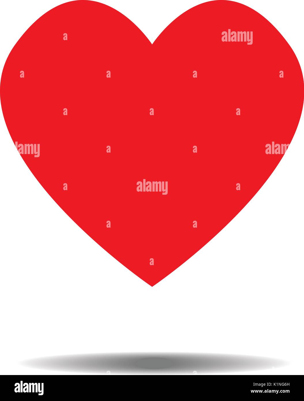 Red heart Icon Vector. Love symbol. Valentine's Day sign, emblem ...