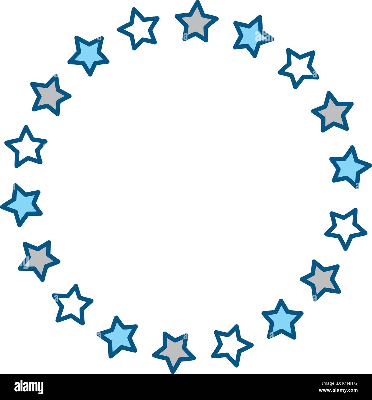 Stars round ornament icon vector illustration graphic design Stock ...