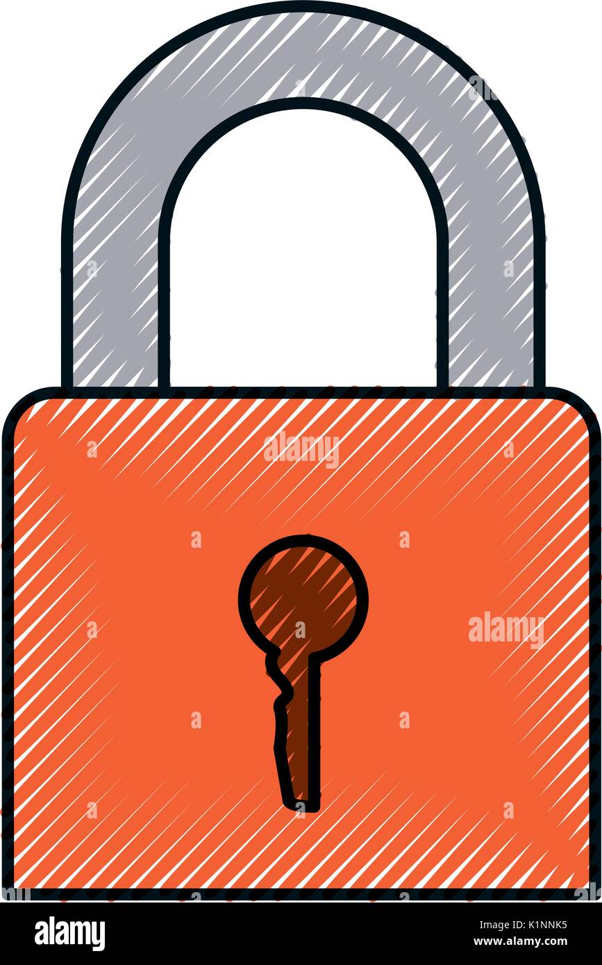 silhouette of colored pencils of padlock icon Stock Vector Image & Art ...