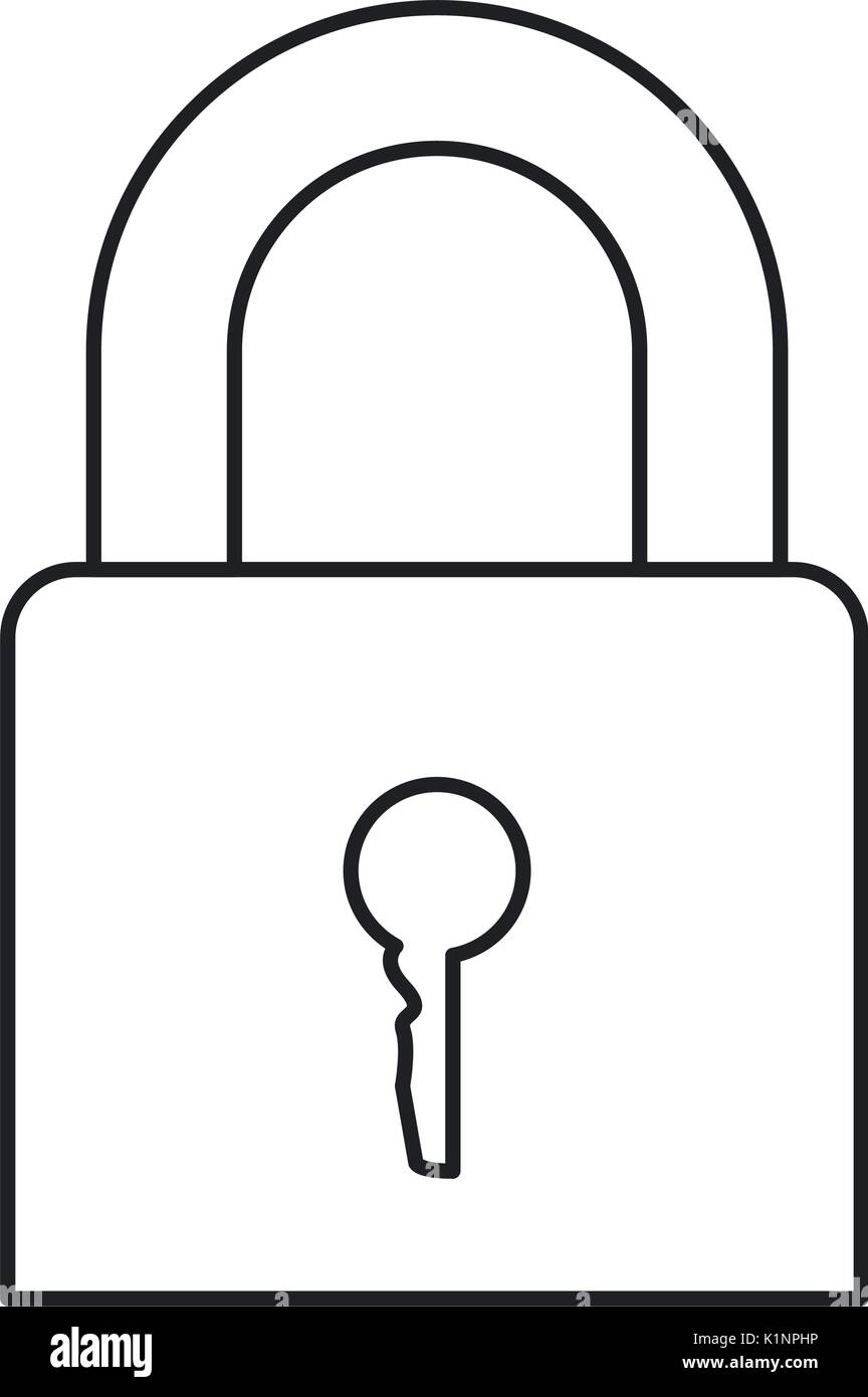 monochrome silhouette of padlock icon Stock Vector Image & Art Alamy