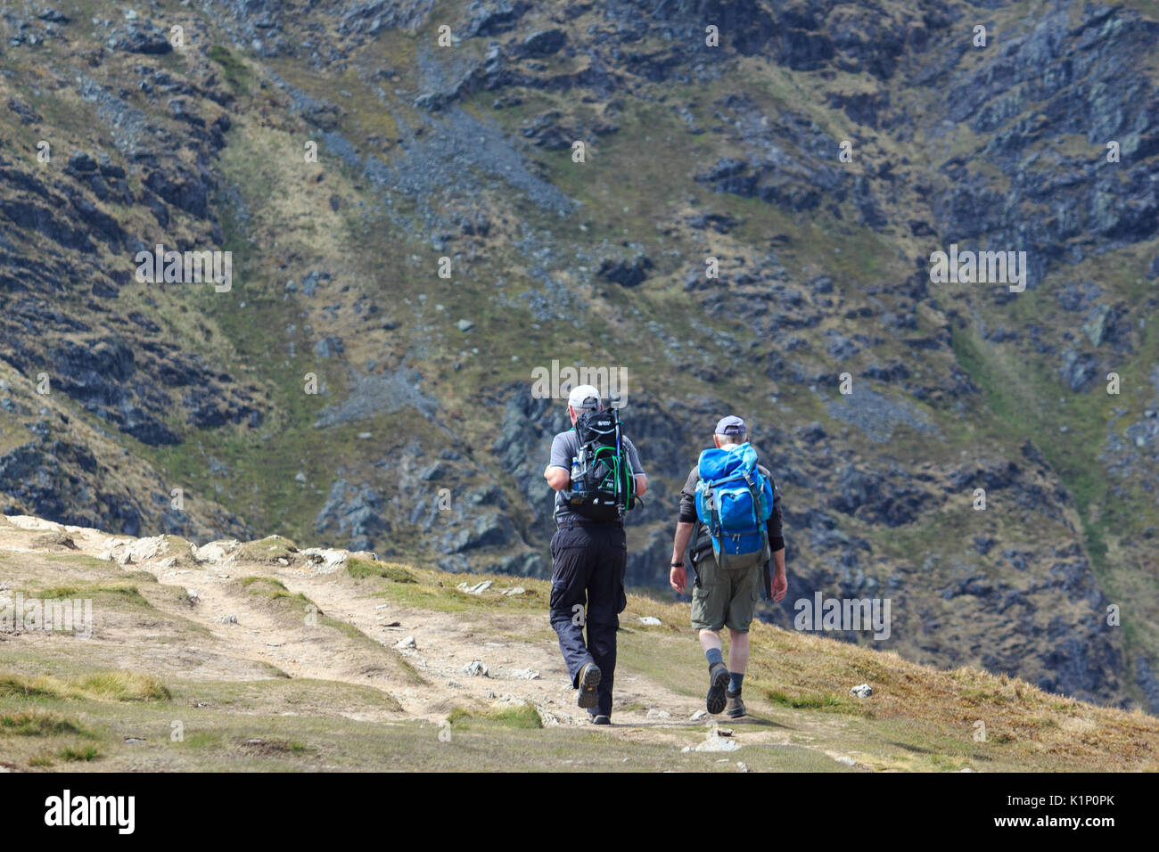 Hillwalkers in the Lake District Stock Photo