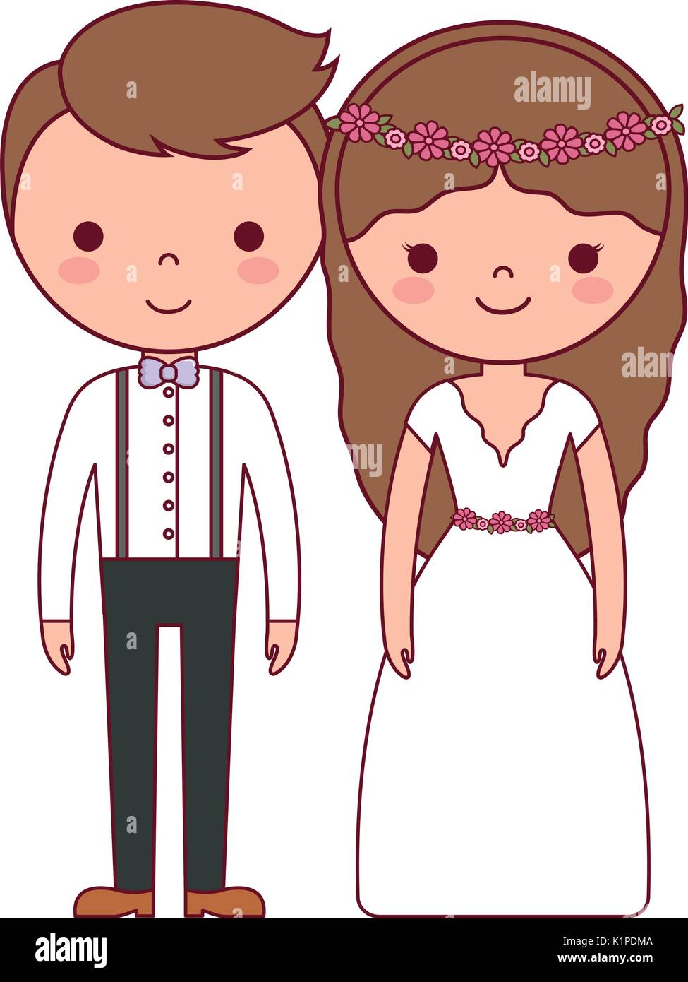 wedding couple icon over white background vector illustration Stock ...