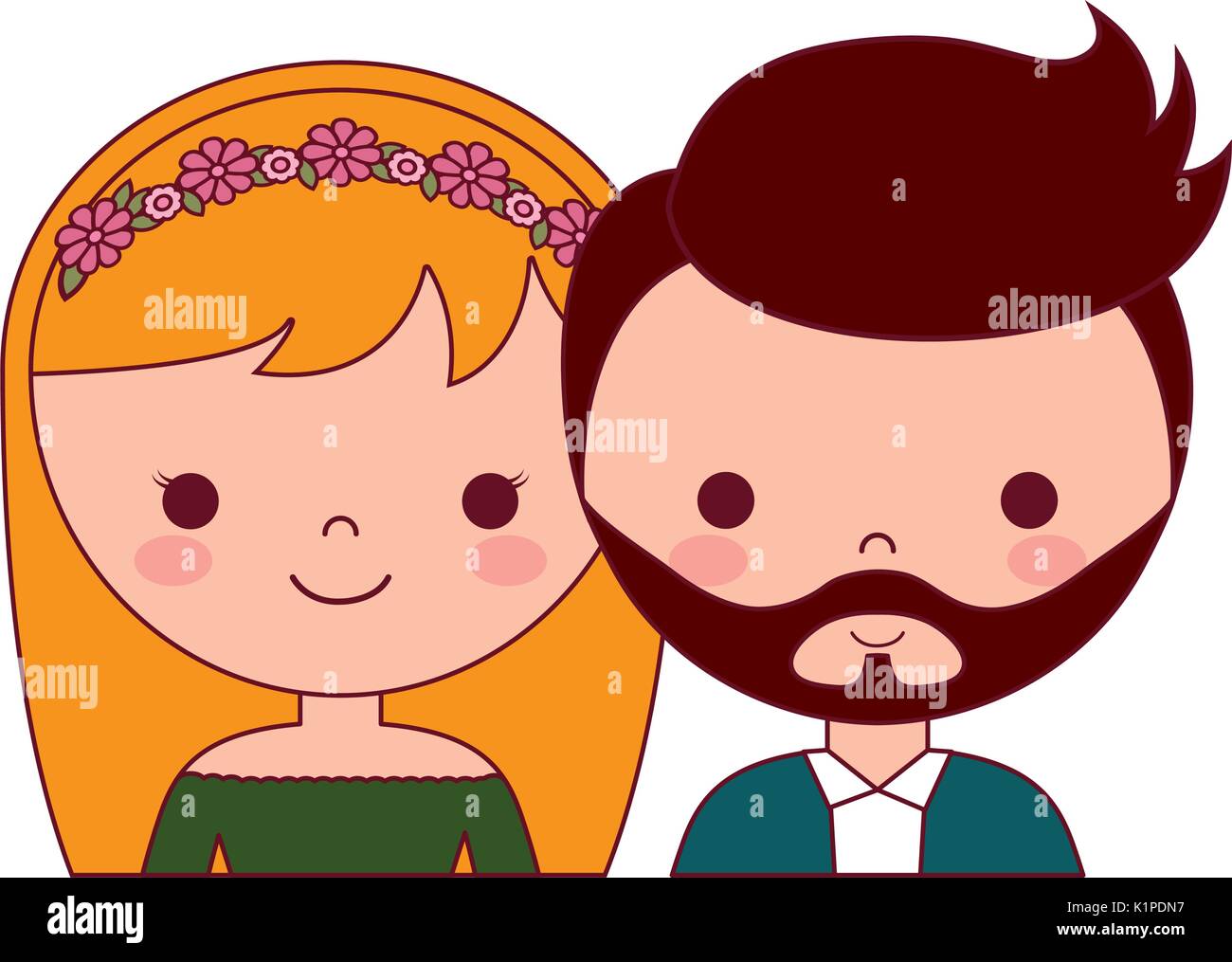 wedding couple icon over white background vector illustration Stock ...