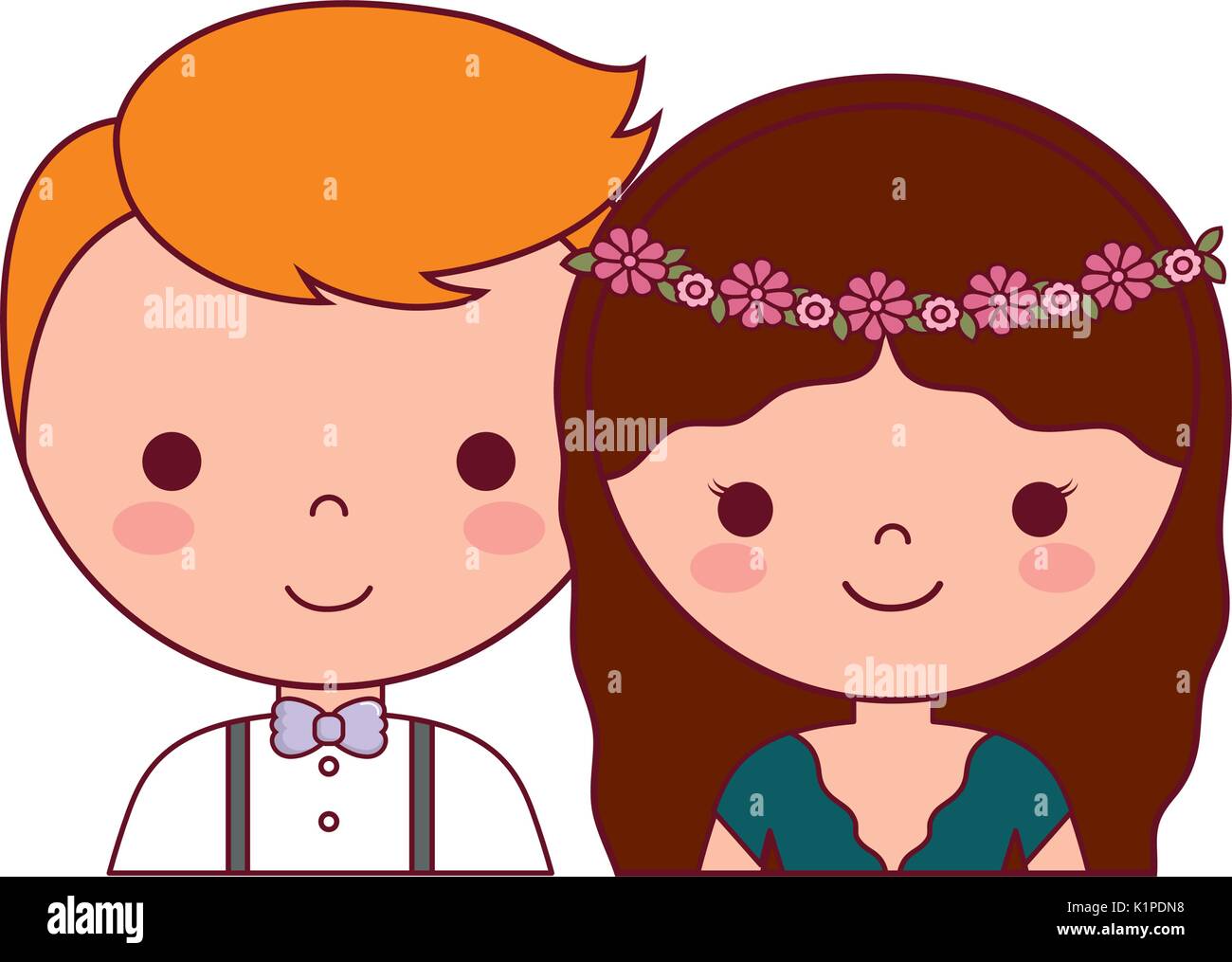 wedding couple icon over white background vector illustration Stock ...