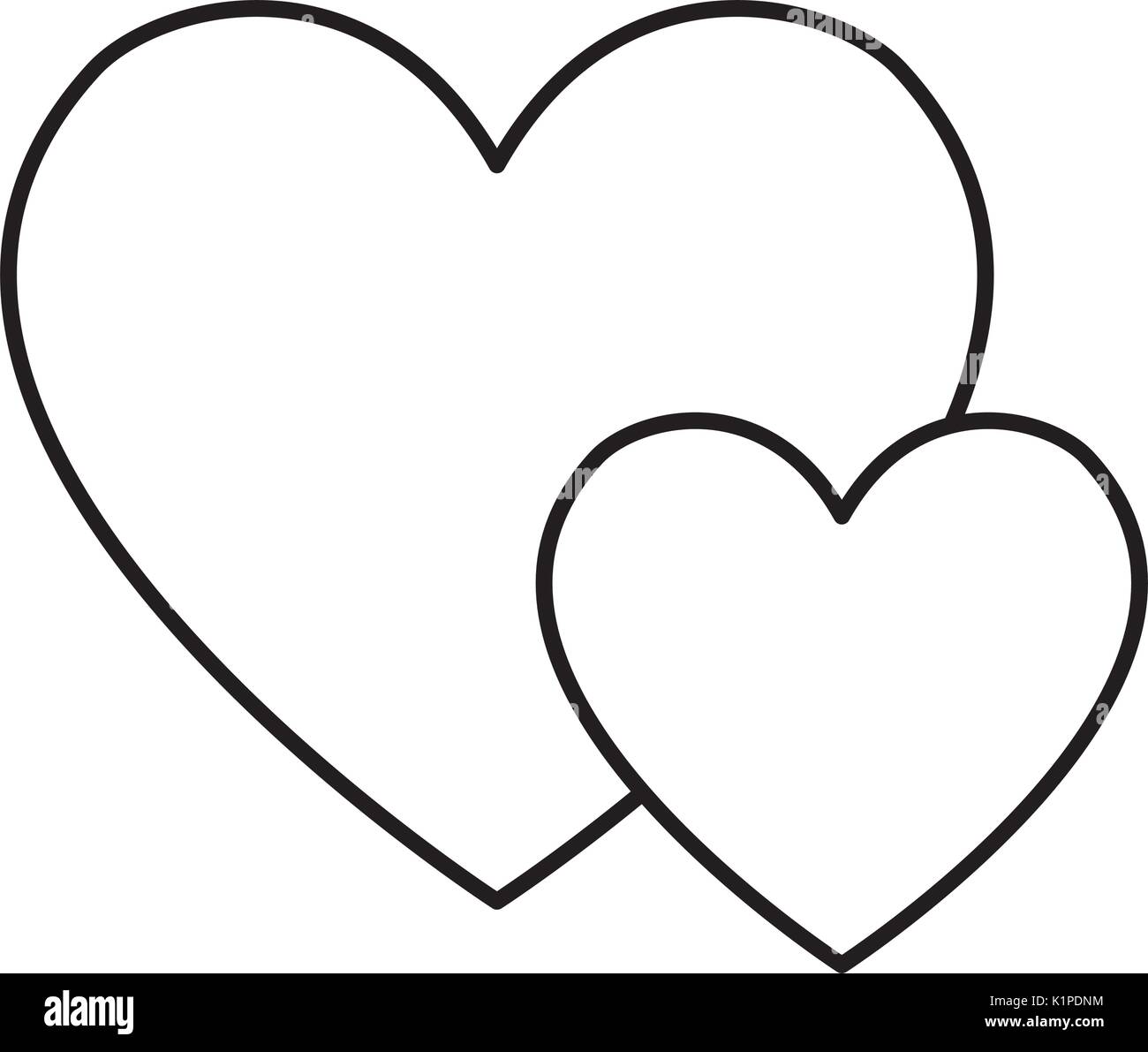 hearts icon over white background vector illustration Stock Vector ...