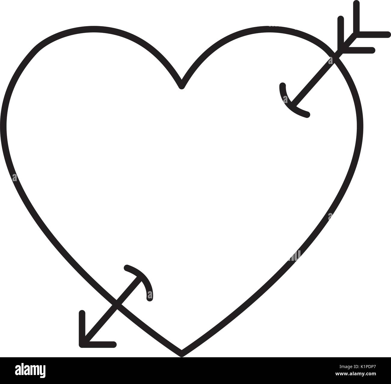 arrowed heart icon over white background vector illustration Stock ...