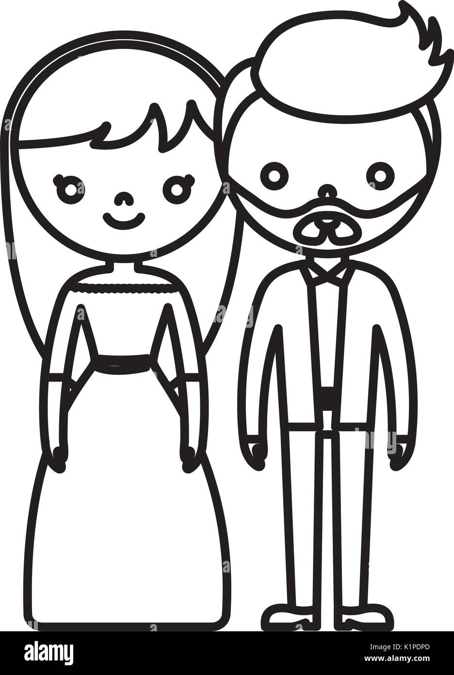 wedding couple icon over white background vector illustration Stock ...