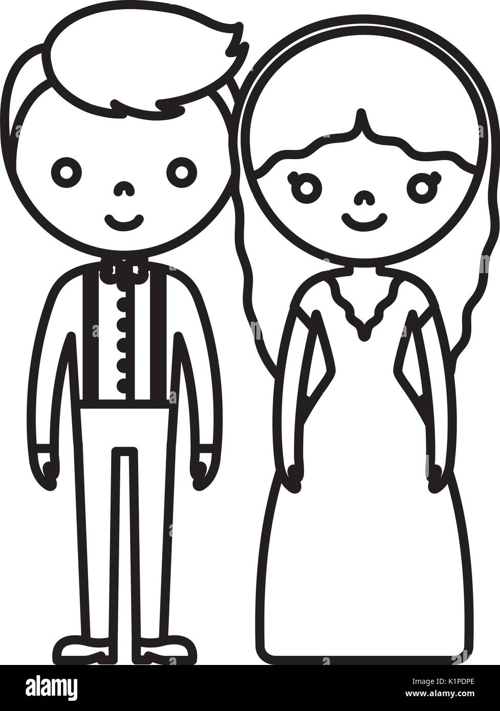 wedding couple icon over white background vector illustration Stock ...