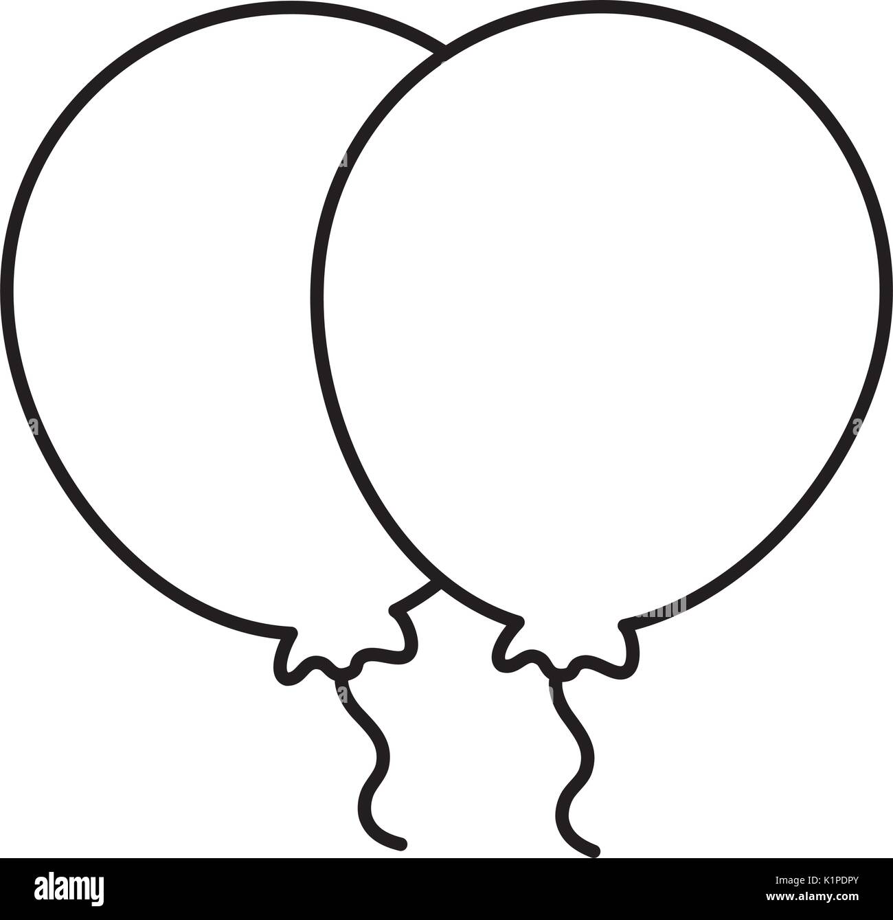balloons icon over white background vector illustration Stock Vector ...