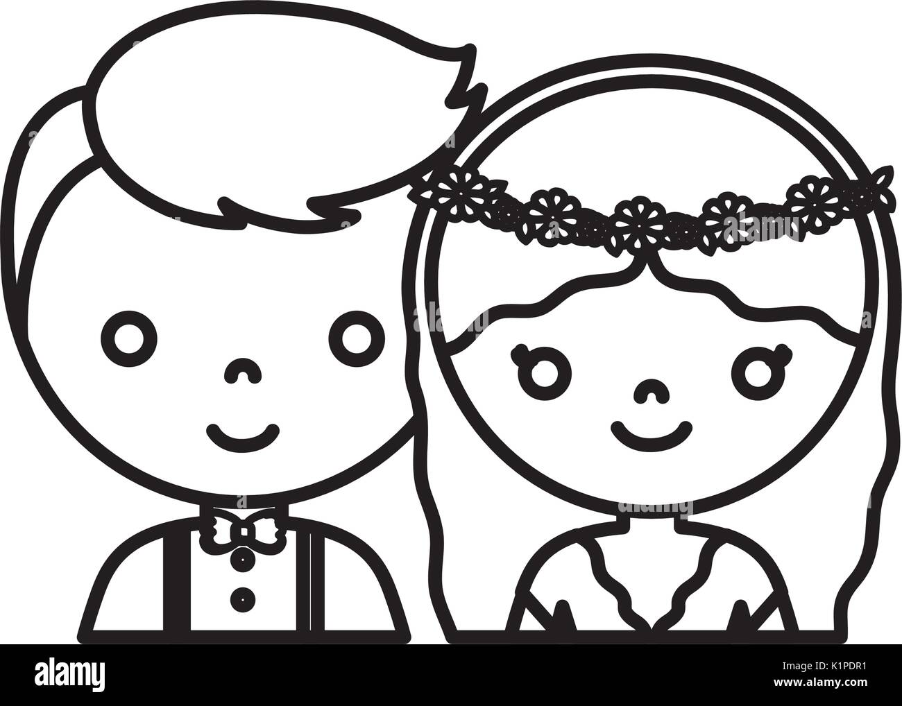 wedding couple icon over white background vector illustration Stock ...