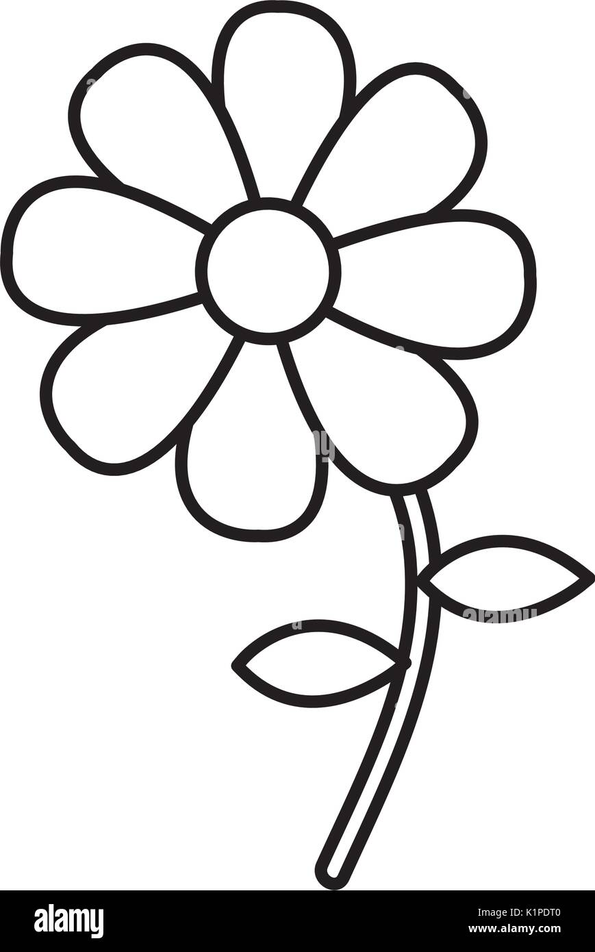 beautiful flower icon over white background vector illustration Stock ...