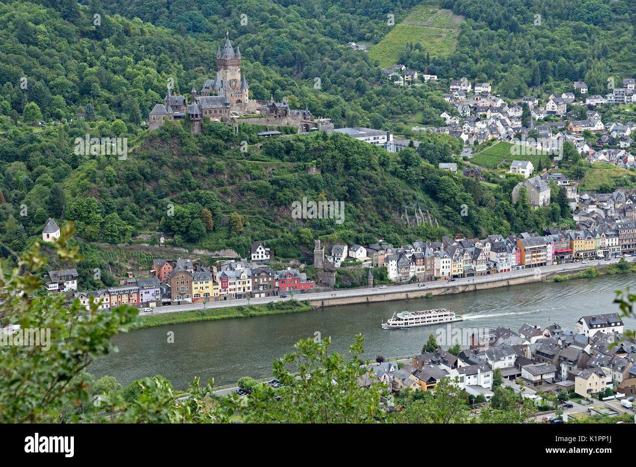Reichsburg, Cochem, Moselle, Rhineland-Palatinate, Germany Stock Photo